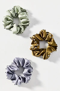 Beaded Scrunchies, Set of 3