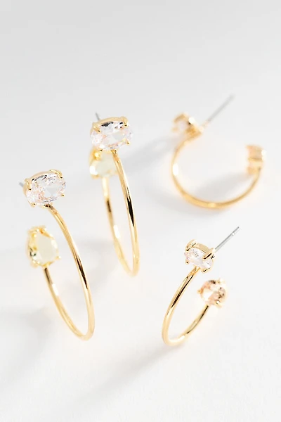 Delicate Chroma Hoop Earrings, Set of 2