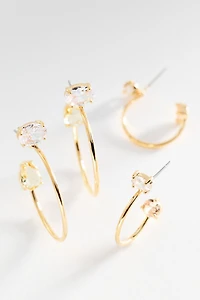 Delicate Chroma Hoop Earrings, Set of 2