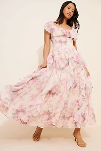 BHLDN Chiffon Maxi Dress