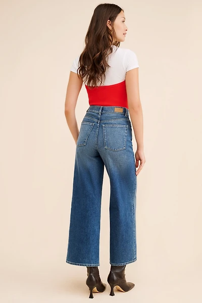 DL1961 Hepburn Medium Wash Wide Leg Jeans