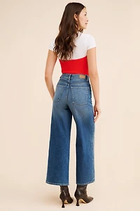 DL1961 Hepburn Medium Wash Wide Leg Jeans