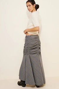 Maeve Sexy Ruched Mermaid Midi Skirt