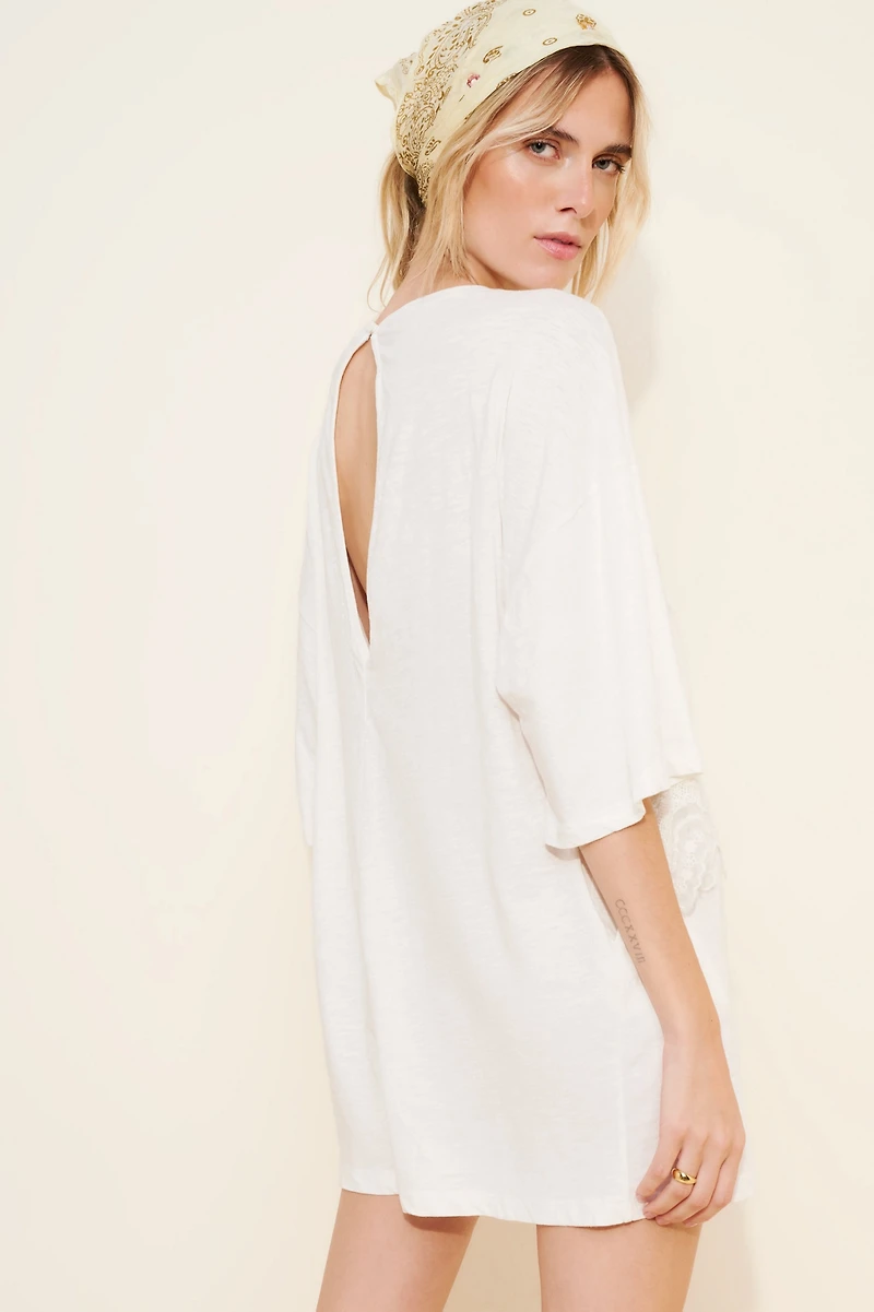 Cotton Lace Twofer Romper