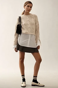 Pilcro Cable Twofer Sweater