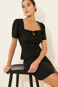 ASTR the Label Torie Tie Detail Top