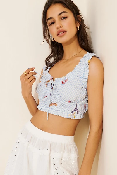 Ruched Scoop-Neck Tank