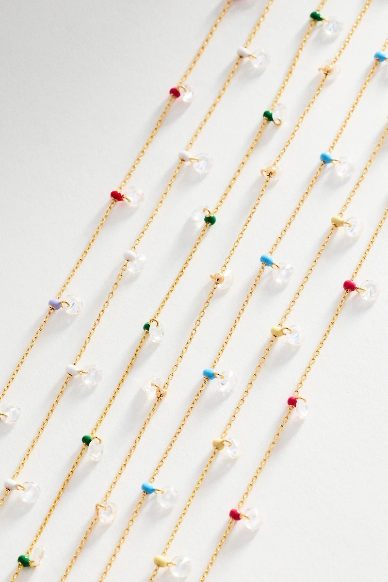 Confetti Crystal Drop Necklace