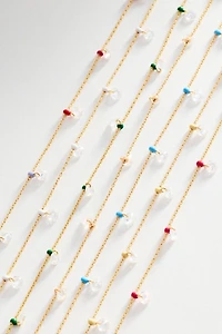 Confetti Crystal Drop Necklace