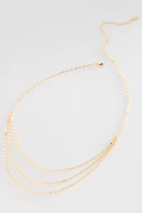 Layered Triple Chain Necklace