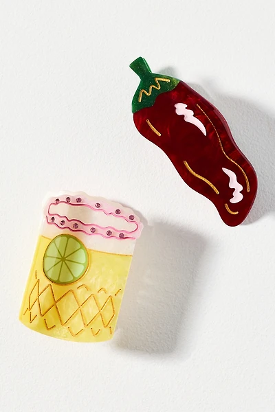 Frasier Sterling Spicy Marg Hair Claw Clips, Set of 2