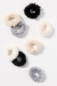 Natasha Faux-Fur Hair Ties, Set of 8