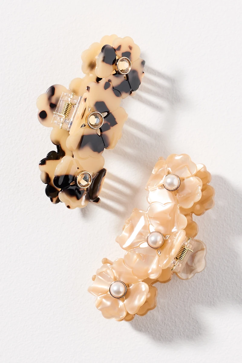 Natasha Embellished Hair Claws, Set of 2