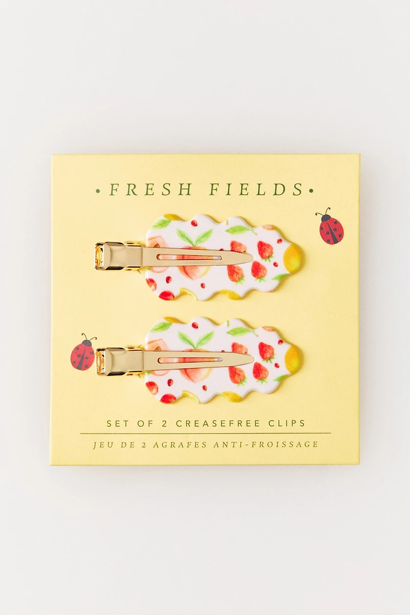 Picnic Collection Fruit Scalloped Clips, Set of 2