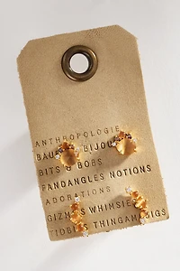 Petite Crystal Post Earrings, Set of 2