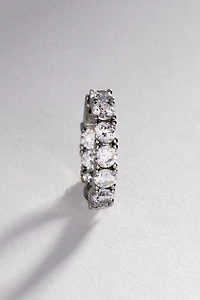 Crystal Tennis Huggie Earrings