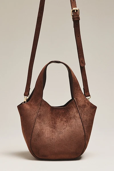 Sonia Faux Suede Mini Slouchy Tote Bag