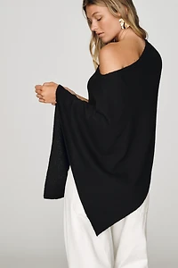 By Anthropologie Knit Asymmetric Poncho