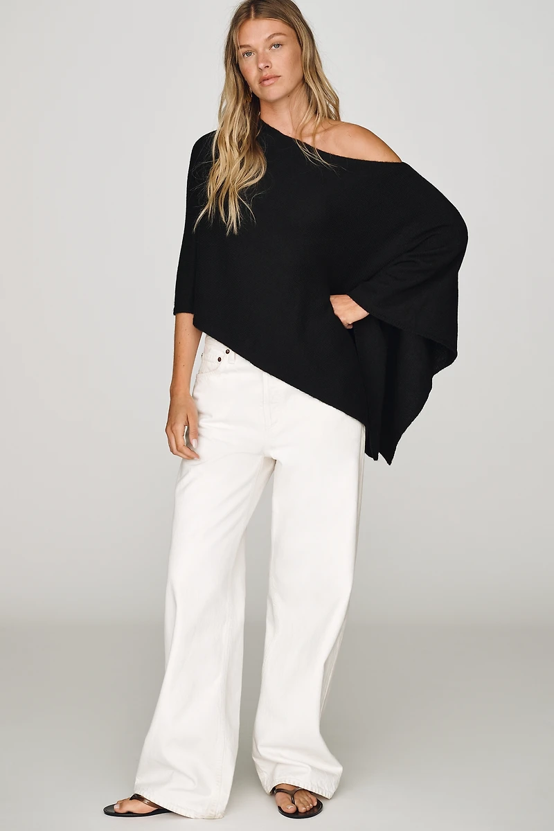 By Anthropologie Knit Asymmetric Poncho
