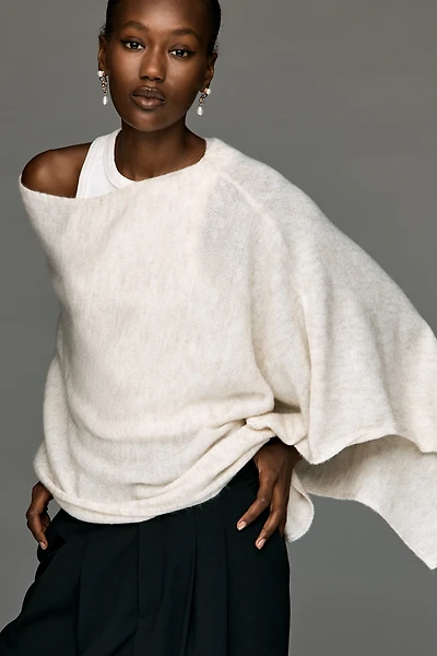 By Anthropologie Knit Asymmetric Poncho