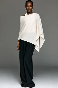 By Anthropologie Knit Asymmetric Poncho