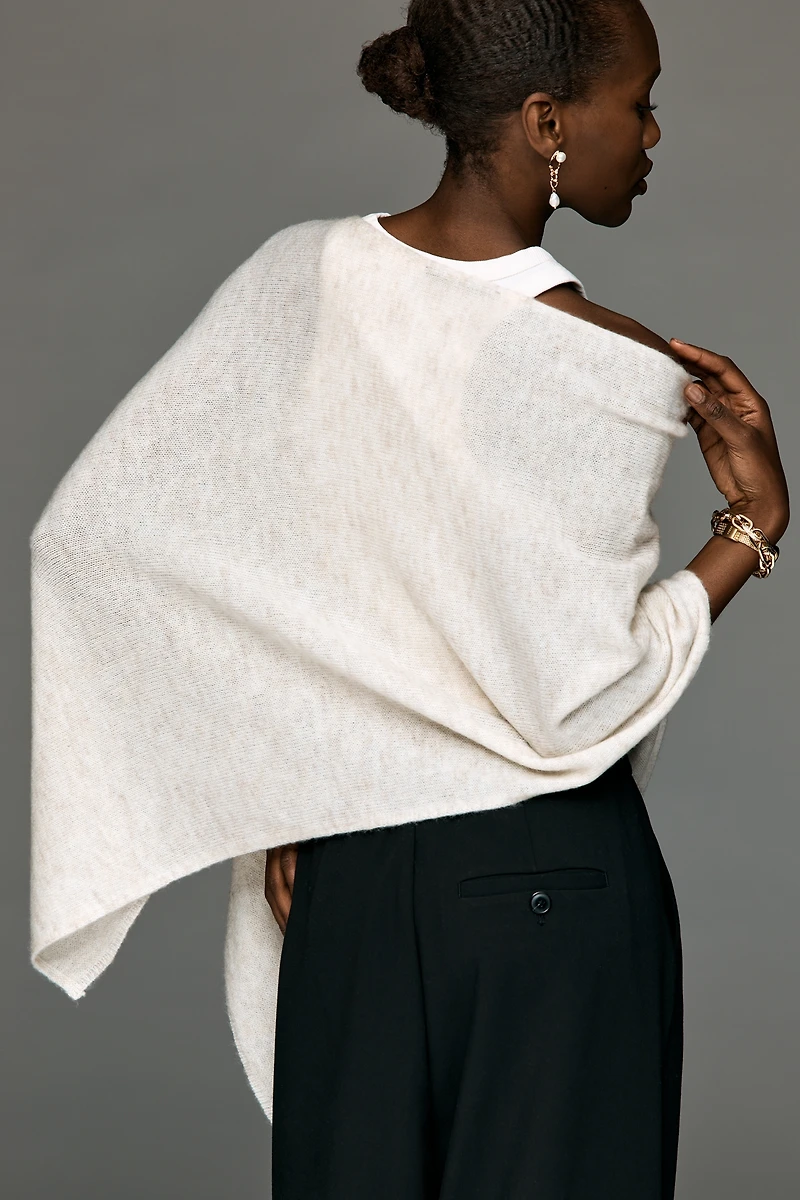 By Anthropologie Knit Asymmetric Poncho