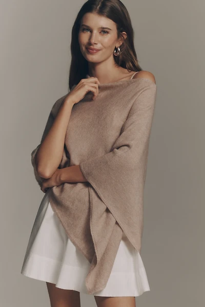 By Anthropologie Knit Asymmetric Poncho