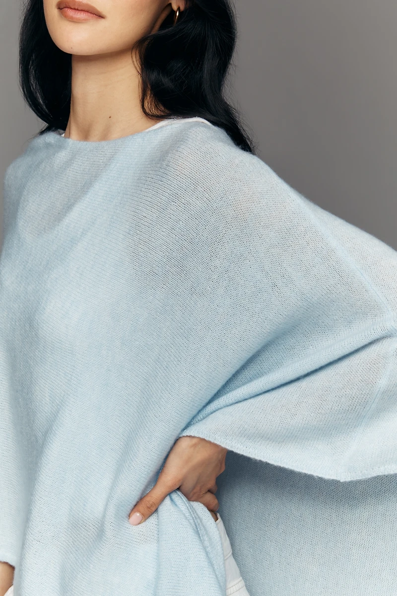 By Anthropologie Knit Asymmetric Poncho