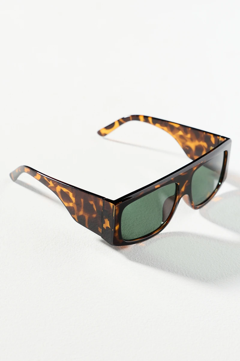 Toirtoise Shell Flat Top Sunglasses