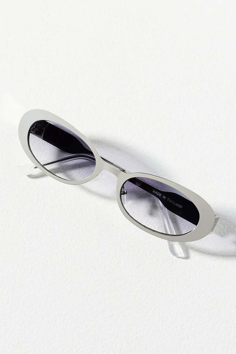 Elite Eyewear Slim Metal Oval Sunglasses