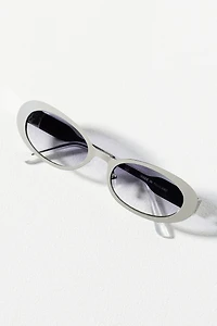 Elite Eyewear Slim Metal Oval Sunglasses
