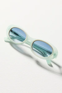For Love & Lemons x DIFF Oval Sunglasses