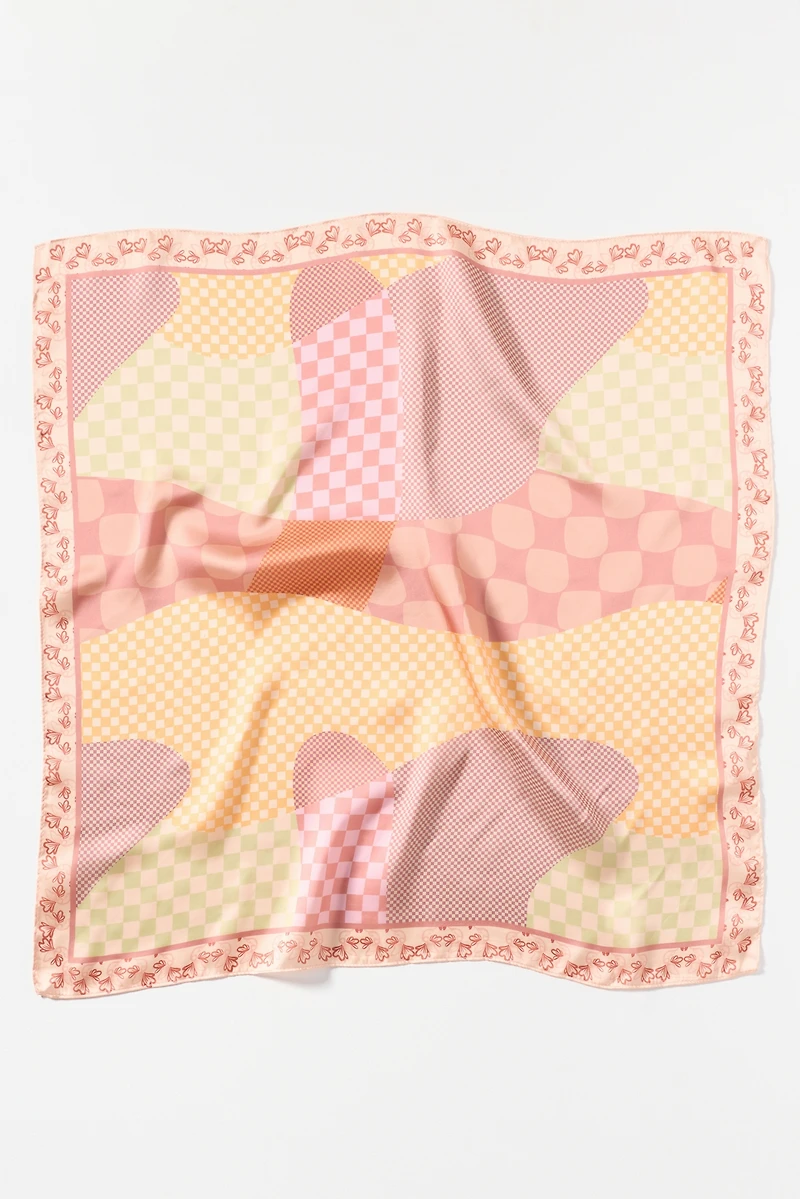 Geometric Floral Printed Hair Scarf