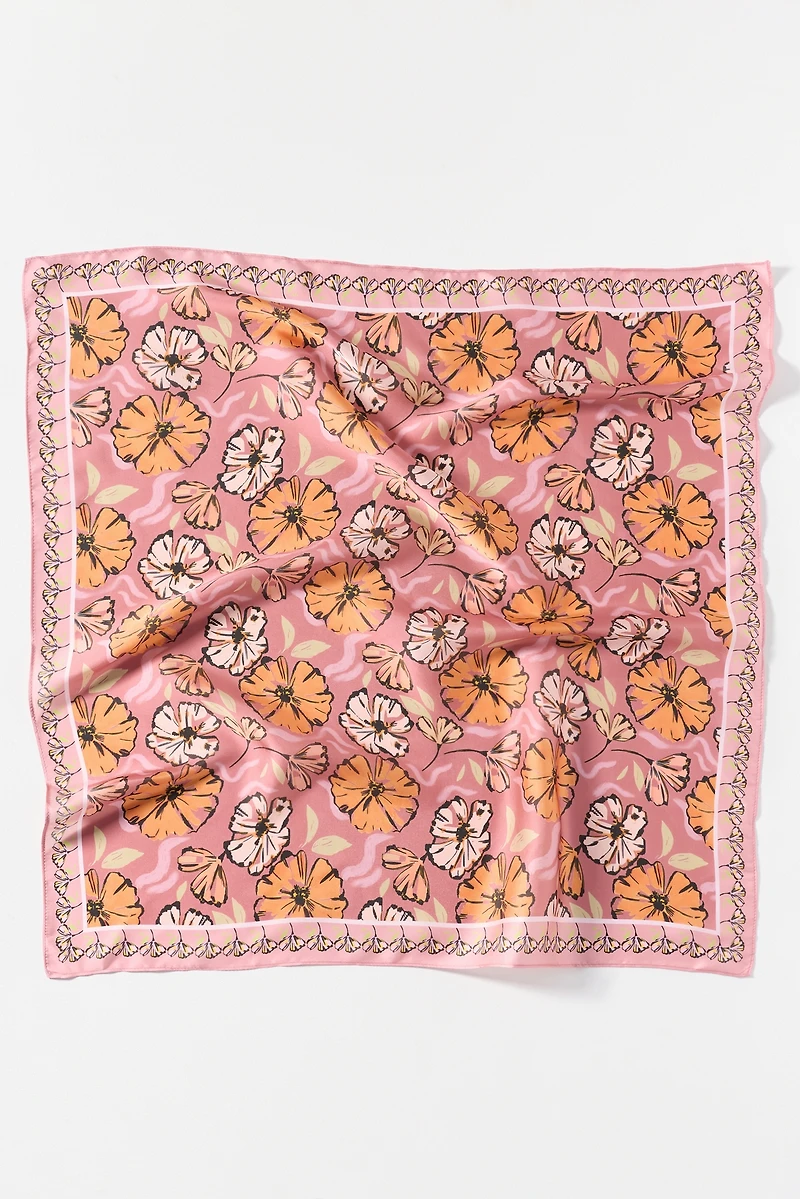 Geometric Floral Printed Hair Scarf