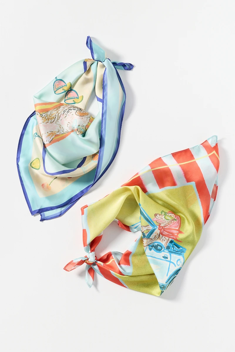 Nikki Ackerman x Anthropologie Hair Scarves, Set of 2
