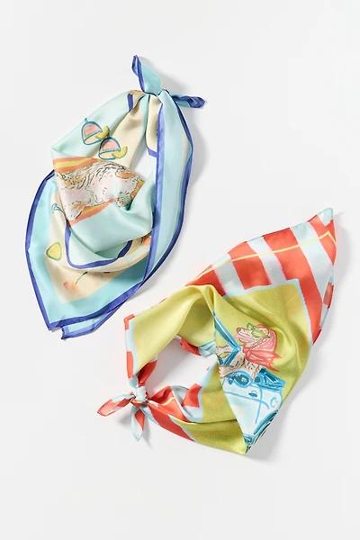 Nikki Ackerman x Anthropologie Hair Scarves, Set of 2