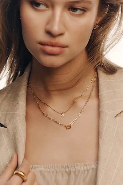 Water-Resistant Monogram Necklace