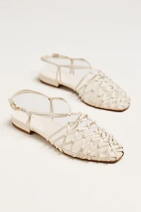 Maeve Woven Strappy Flat Sandals