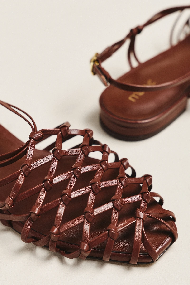 Maeve Woven Strappy Flat Sandals