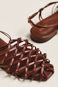 Maeve Woven Strappy Flat Sandals