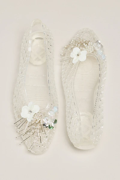 Heavenly Jelly Camelia Embellished Flats
