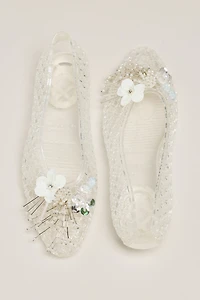 Heavenly Jelly Camelia Embellished Flats