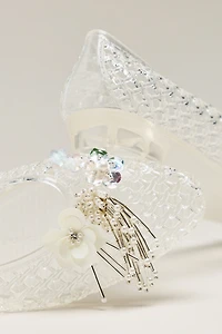 Heavenly Jelly Camelia Embellished Flats