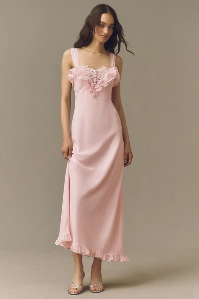 For Love & Lemons Sunset Chiffon Maxi Dress
