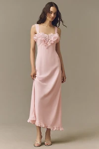 For Love & Lemons Sunset Chiffon Maxi Dress