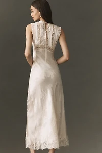 For Love & Lemons Adrift Satin Maxi Dress