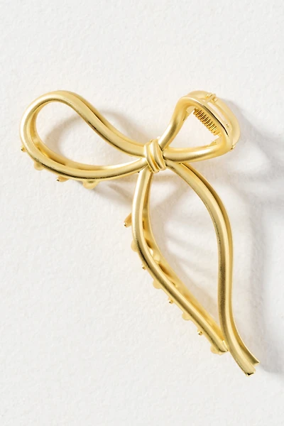 The Hair Edit Gilded Bow Hair Claw Clip