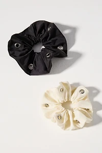 By Anthropologie Grommet Scrunchies, Set of 2