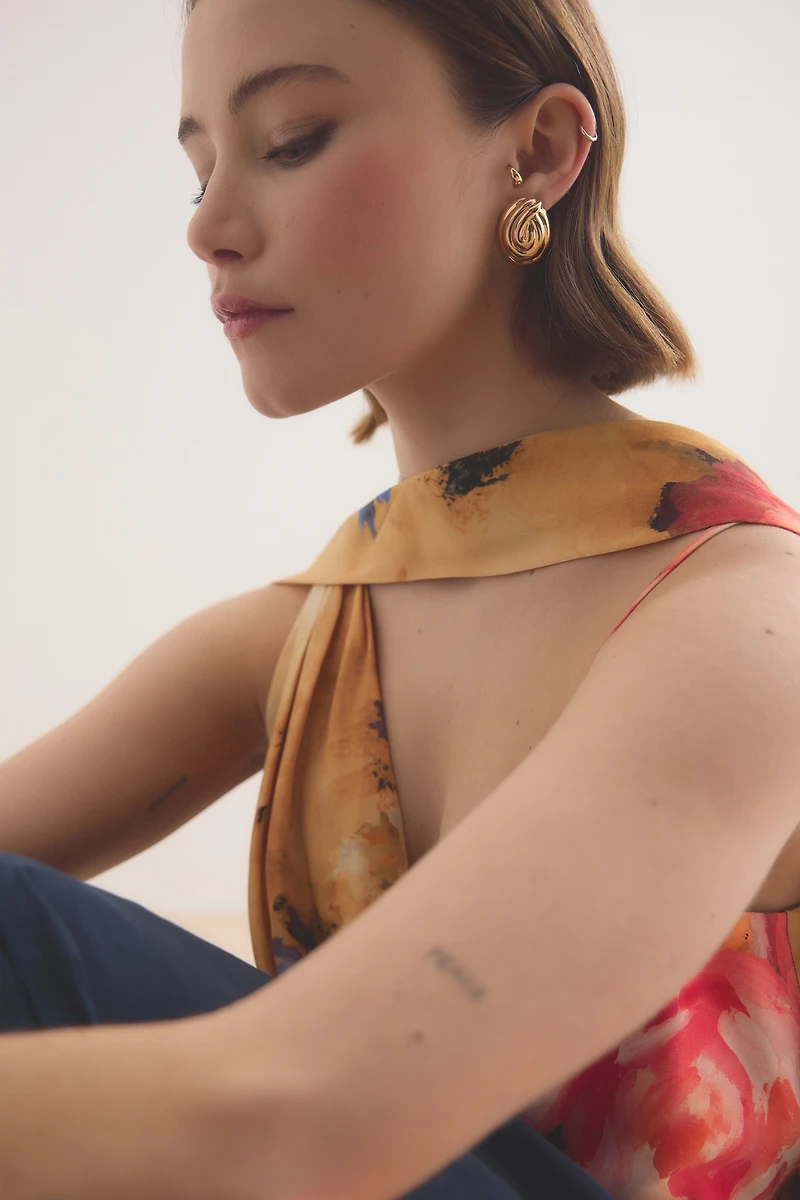 Chunky Swirl Post Earrings