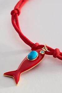 Fish Pendant Cord Necklace